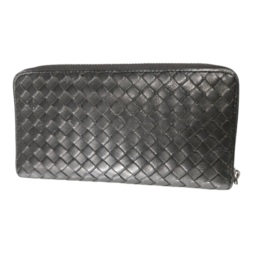 Bottega Veneta Black Intrecciato Leather Wallet - Picture 2 of 13